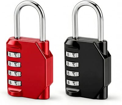 Zware Duty Combinatie Hangsloten met Code, 4 Cijfers, Weerbestendig en Sleutelloos, Ideaal voor Sport, Bagage en Buitengebruik