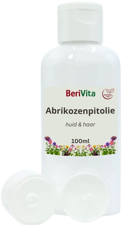 Abrikozenpitolie 100ml - Pure, Koudgeperste en Onbewerkte Abrikozenpit Olie - Abrikozenolie voor Haar, Huid en Lichaam - Apricot Oil