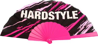 LOUD AND CLEAR® - Waaier - Handwaaier - Spaanse Waaier - Festival - Zwart - Roze - HARDSTYLE