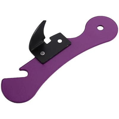 Ouvre-boîte, Ouvre-boîte Manuel en Acier Inoxydable, Bord Lisse, Design Ergonomique, Bouton Large Facile à Ajuster et Manivelle Confortable Antidérapante 1pc violet