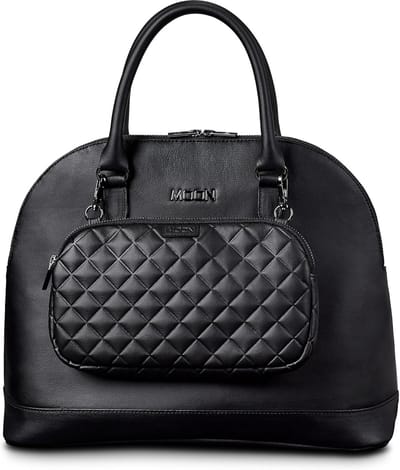 Modieuze en praktische luiertas met losse clutch zwart