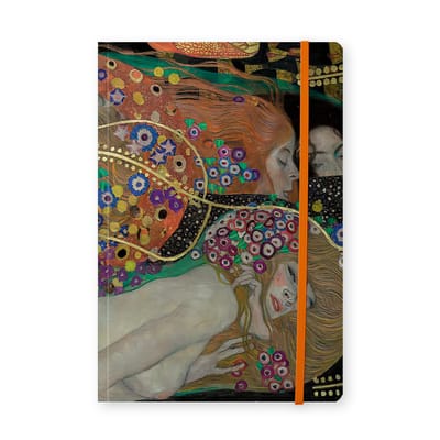 Lanzfeld Klimt - Kunst Notitieboek A5 - Gelinieerd - Water Serpents II - 80 Pagina's - Softcover