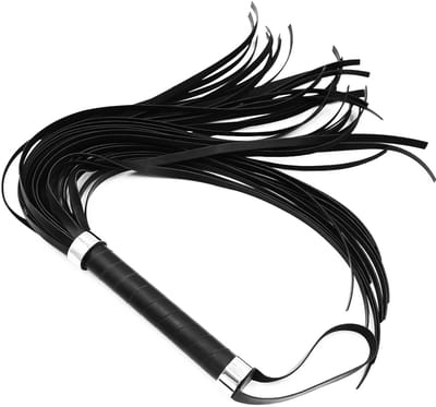 Smart Moves - Flogger - 63 cm - PU Leer - Glad Acryl Handvat - Zwart