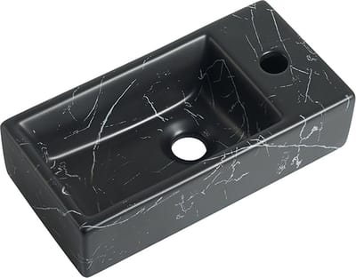 Fontein Mia 40.5x20x10.5cm Nero marmerlook zwart rechts