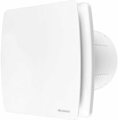 Geschikt voor Badkamerafzuigventilator 100mm timer met vochtigheidssensor en terugslagklep 95m³ / Stille luchtafzuiger / Wit