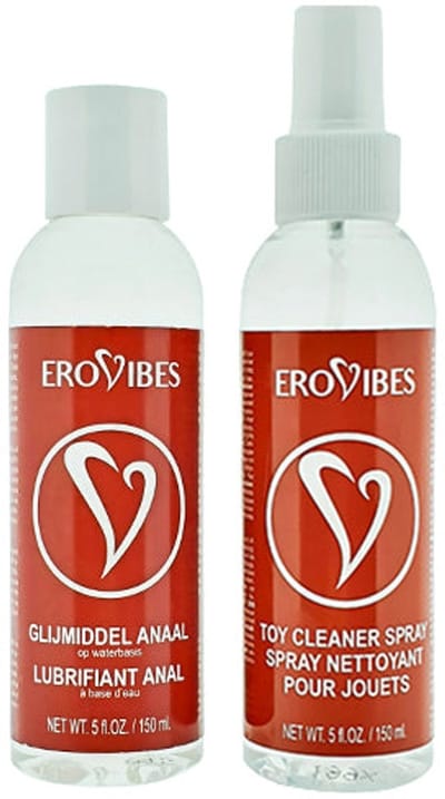 Erovibes Anaal Glijmiddel op Waterbasis 150 ml + Gratis Toy Cleaner – Extra Soepele Glijding – Mild, Afwasbaar en Geschikt voor Condooms en Speeltjes