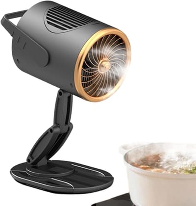 Draagbare afzuigkap, Desktop afzuigventilator met 3 snelheden, Hoge zuigkracht, Opvouwbaar, Wasbaar geurfilter, Voor BBQ en hotpot