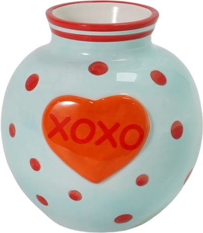 Aardewerk vaas Heart
