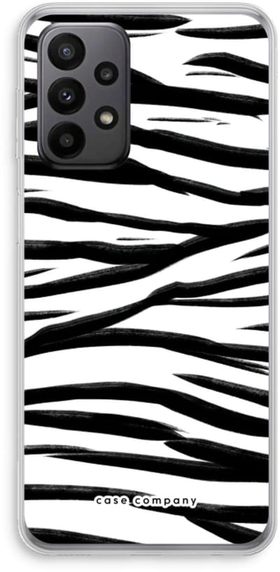 Case Company® - Hoesje geschikt voor Samsung Galaxy A23 hoesje - Zebra pattern - Soft Cover Telefoonhoesje - Bescherming aan alle Kanten en Schermrand