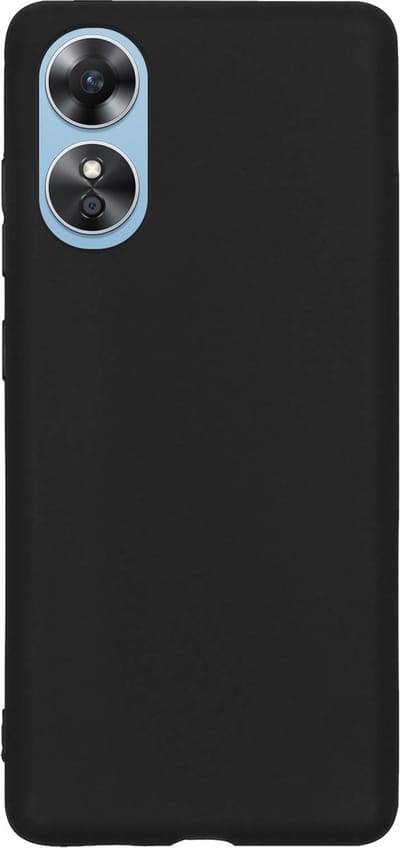Hoes - Geschikt voor OPPO A17 - Sterk & Shockproof - Hoesje Cover - Siliconen Case - Zwart
