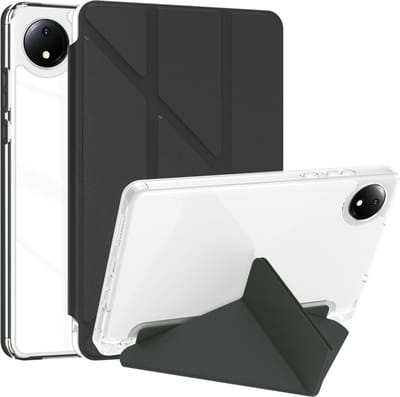 Tablethoes geschikt voor Xiaomi Redmi Pad SE 8.7 Hoesje - Origami Book Case met Wake/Sleep - Zwart
