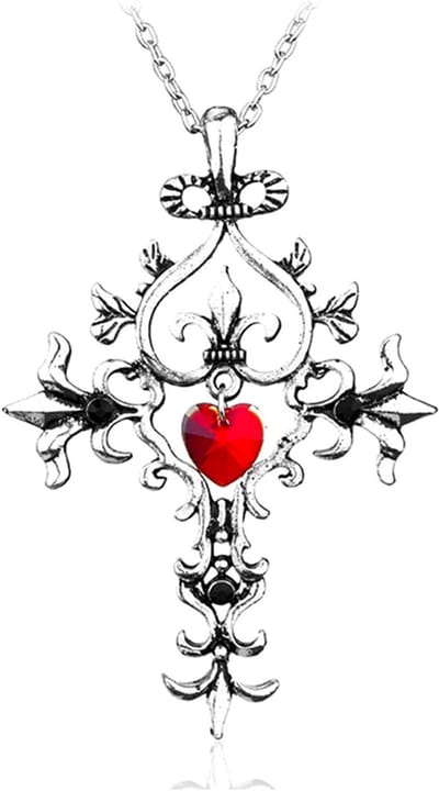 Set van 21 Vampire Diaries Sieraden met Kruis Symbool, Kettingen en Stickers voor Cosplay en Fans van de Serie
