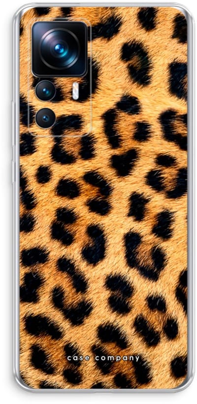 Case Company® - Hoesje geschikt voor Xiaomi 12T hoesje - Luipaard - Soft Cover Telefoonhoesje - Bescherming aan alle Kanten en Schermrand