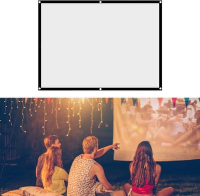 Vouwbaar Projectiescherm 60 inch / 72 inch 4:3 - Kreukvrij Polyester voor Buiten en Binnen, Ideaal voor Thuisbioscoop en Presentaties