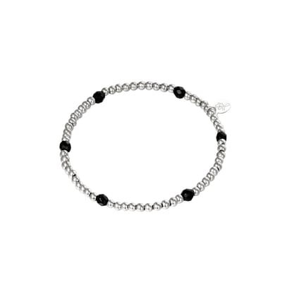 Armband Diamond Beads - Yehwang - Kralenarmband - One size - Zilver