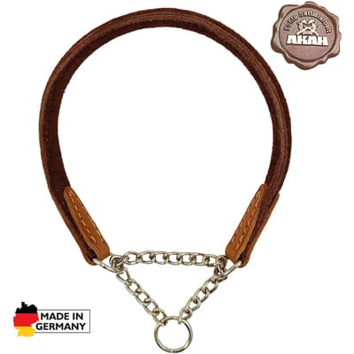 Yakhuiden Hondenhalsband van Velvet Leder Akah