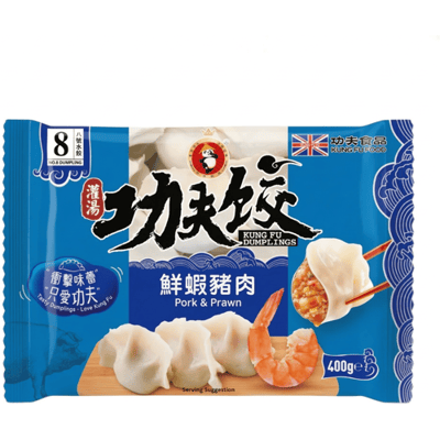 KUNG FU kungfu-deegknoedels met garnalen en varkensvlees 400 g