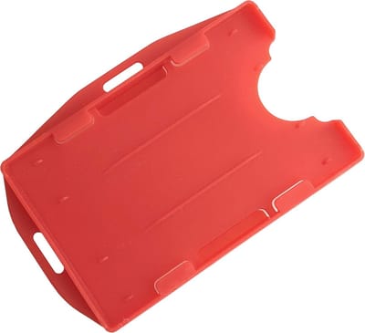 Dubbele Kaarthouder - ID Houder Badge - Veilig Identificeren - Dubbelzijdig Gebruik - 95 x 65 cm - Rood