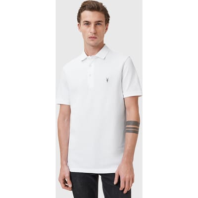 AllSaints Reform Ss Polo 2 Pac Optic White/green Taglia: M | Polo Outlet | Uomo | Bianco