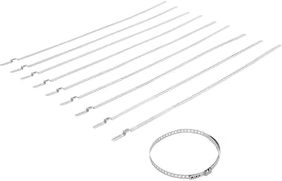 BGS Axelhoesklemmenset roestvrij staal 7 mm 50 - 120 mm 10-delig - 70328