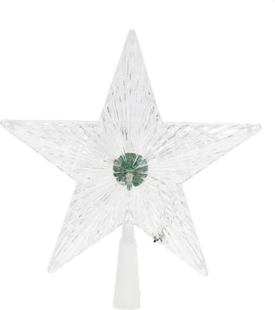 Gerimport Piek - ster - met gekleurd LED licht - knipperend - 21 cm - verlichte pieken