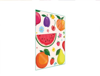 TMK ArtDeko Serie - Glazen Snijplank - 35x52 cm - Fruitmotief - Veilig en Hygiënisch