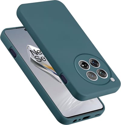 Cadorabo Hoesje geschikt voor OnePlus 12 in LIQUID GROEN - Beschermhoes gemaakt van flexibel TPU silicone Case Cover