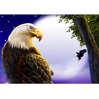 5D DIY Diamond schilderij Eagle Diamond mozaïek dier Diamond borduurwerk kunst ambachten handgemaakte decor cadeau 20X30CM blue