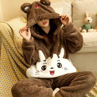 Winter Dikke Warme Flanellen Pyjama Sets voor Vrouwen Nachtkleding Thuis Kleding Pyjama Homewear Pyjama Set XL black