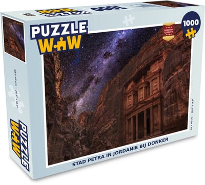 Puzzel Stad Petra in Jordanie bij donker - Legpuzzel - Puzzel 1000 stukjes volwassenen