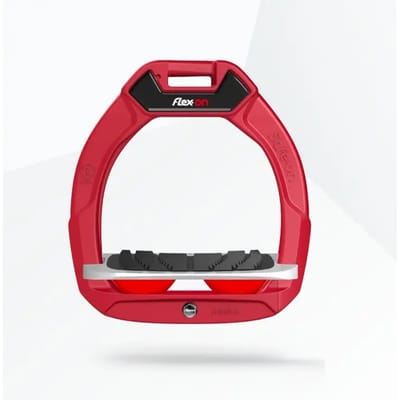 Veiligheidsstijgers voor het paardrijden Hellend Grip Rood/Grijs/Rood kind Flex-On Safe-On