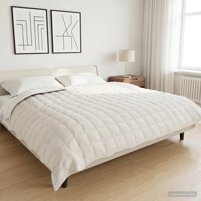 vidaXL - Verzwaringsdeken - Wit - 200 - x - 200 - cm - 9 - kg - 100% - Katoen - 205T