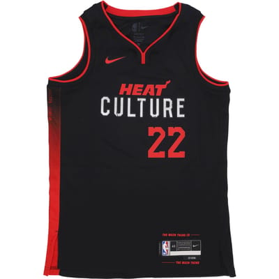 Basketbaltanktop heren Nba City Edition Dri-fit Swingman Jersey nr. 22 Jimmy Butler Miahea zwart