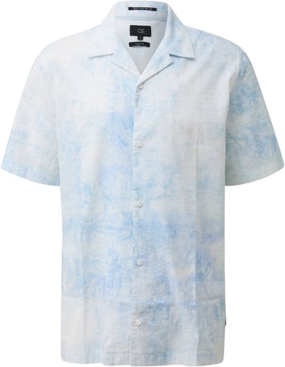 Polo met print casual fit met reverskraag QS