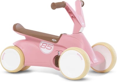 BERG GO² Retro Loopauto - 10 tot 30 Maanden - Uitklapbare pedalen - Roze