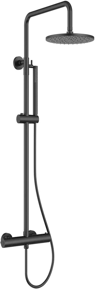 DutchLine - Thermostatische Doucheset Grip-250 - Mat Zwart