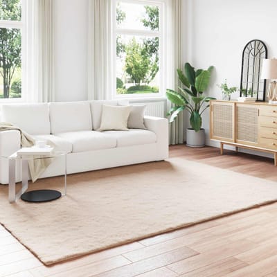 vidaXL - Antislip - vloerkleed - van - imitatie - konijnenbont - OLITE - Taupe