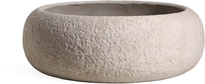 PTMD Meleyah Beige Fiber Cement Pot Rock Look Round Big