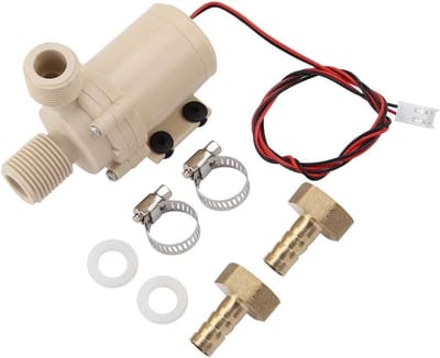 Zonnewaterpomp - Circulatiepomp Dompelpomp - Water Circuleren - Borstelloze Motor - 8 l/min 3 m - Zwart