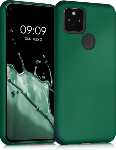 kwmobile telefoonhoesje geschikt voor Google Pixel 5 - Hoesje voor smartphone - Back cover in metallic donkergroen