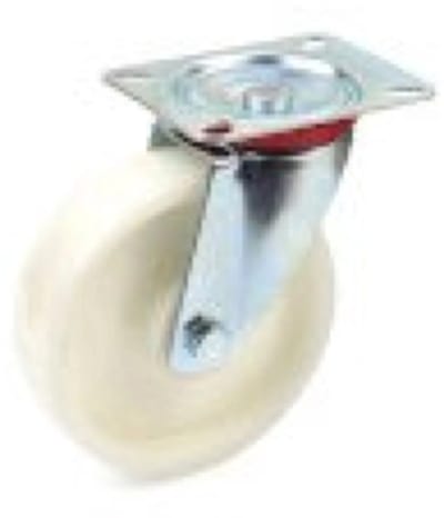 GEKO Zwenkwiel met stalen plaat - 125mm - Chemisch bestendig