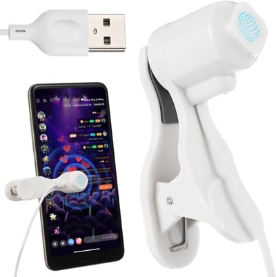 Automatische schermontspanner met USB-houder voor podcasting en online vergaderingen, instelbare frequentie en compacte ABS-kunststofhouder voor optimale gebruikservaring