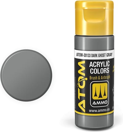 AMMO by Mig Jimenez Hobbyverf Acrylverf - MIG 20133 ATOM - DARK Ghost Gray - Acryl - 20ml Verf flesje - 20 ml
