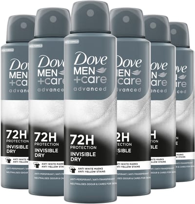 Dove Men+Care - Anti-Transpirant Deodorant Spray - Advanced - Invisible Dry - 6 x 150 ml