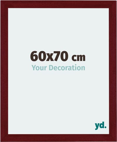 Your Decoration - Fotolijst 60x70 cm - MDF - Wijnrood Geveegd - Mura