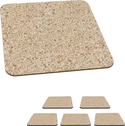Onderzetters voor glazen - Steen - Industrieel - Graniet - Patronen - 10x10 cm - Glasonderzetters - 6 stuks
