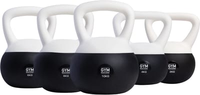 Gym Masters Zachte Kettlebell Set – 2, 4, 6, 8 & 10 kg – Fitness Gewicht voor Thuis & Sportschool – Krachttraining & Cardio – Anti-Beschadiging