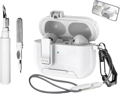 Robuuste 4-in-1 Beschermhoes voor AirPods Pro 3 met Slot, Sleutelhanger en Koord
