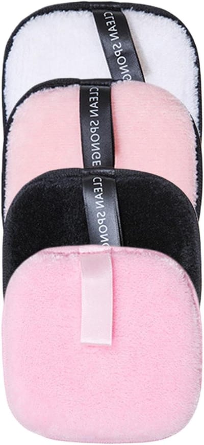 Make-up Remover Pads - Herbruikbare Pads - Make-up Verwijderen - Wasbaar en Huidvriendelijk - 12 stuks - Zwart en Roze