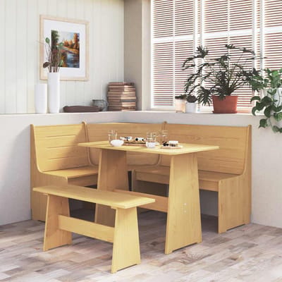 vidaXL - Hoekbank - REINE - 151 - cm - massief - grenenhout - honingbruin